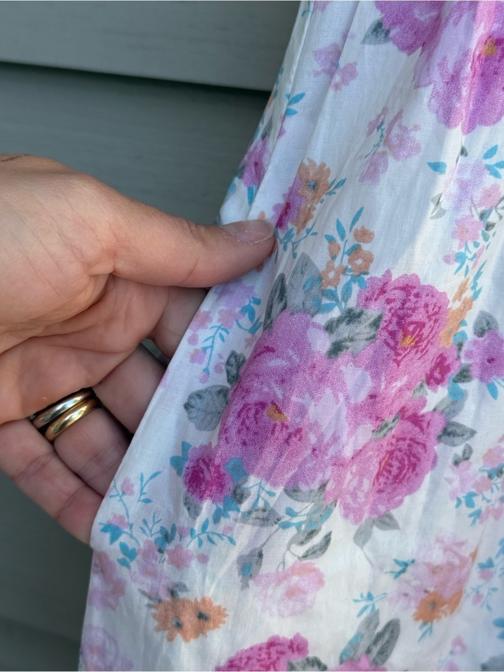 TCEC Pink and White Floral Smocked Dress S - Picture 5 of 11